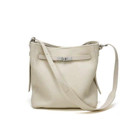 Large Leather Bucket Tote