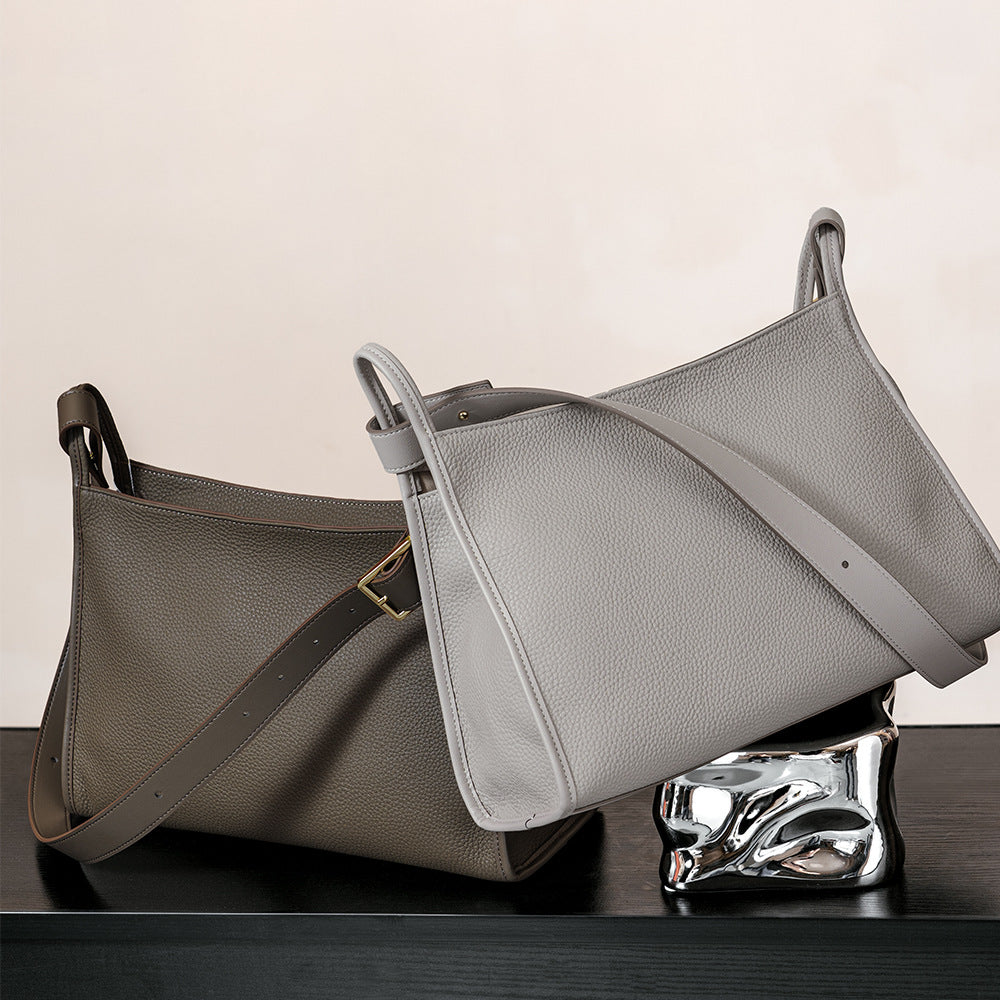 Large Pebbled Leather Handbag