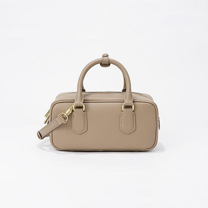Leather Bowling Boston Bag