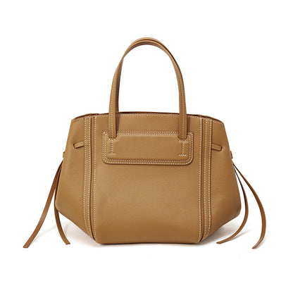 Cowhide Leather Tote with Strap