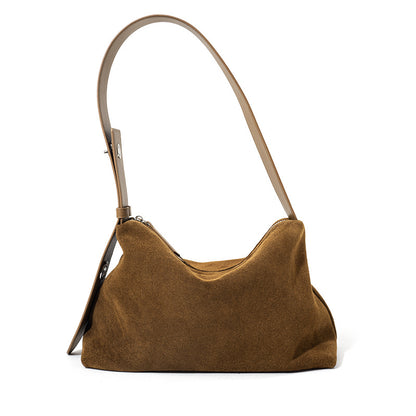 Glossy Nubuck Leather Tote