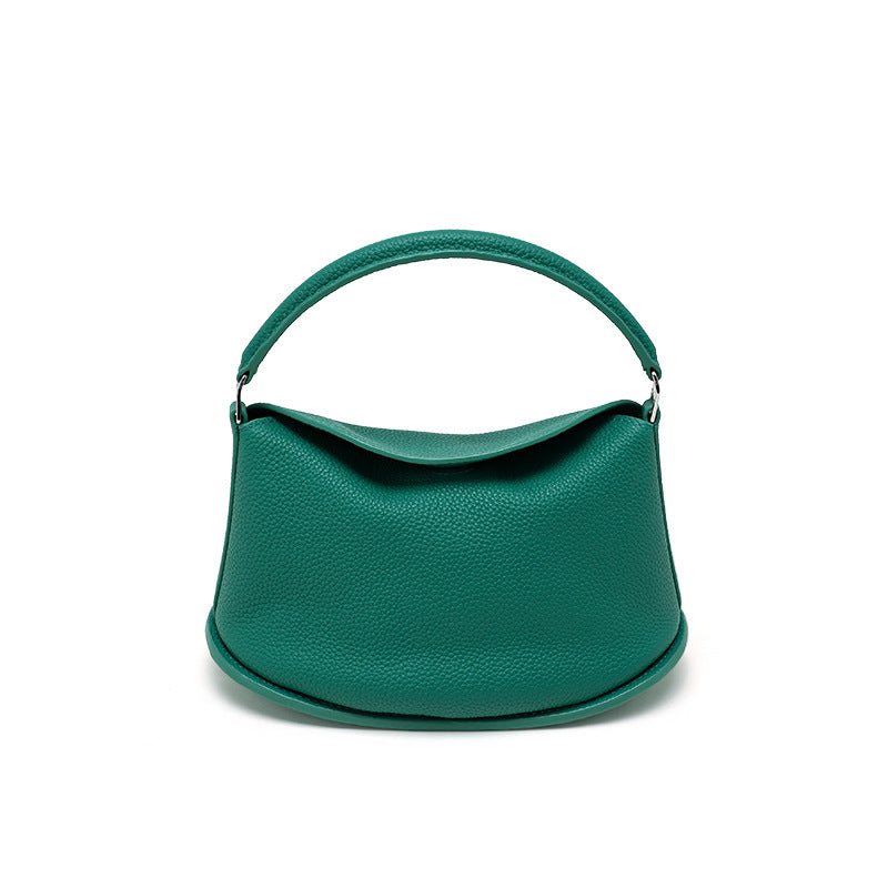 Leather Underarm Tote with Strap