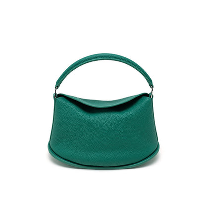 Leather Underarm Tote with Strap