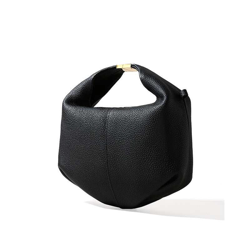 Pebbled Leather Bento Handbag