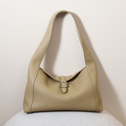 Pebbled Leather Underarm Tote