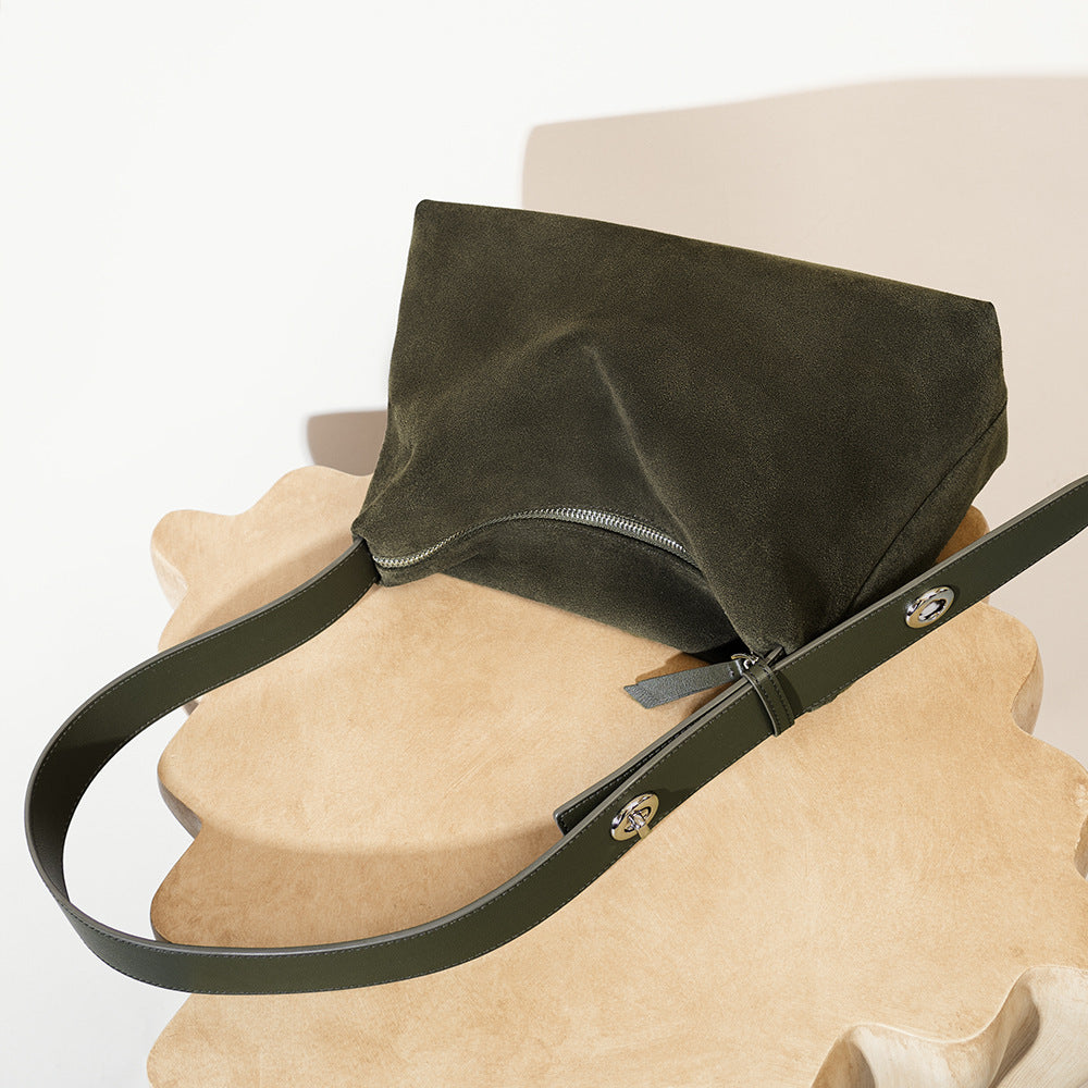Slouchy Nubuck Leather Tote