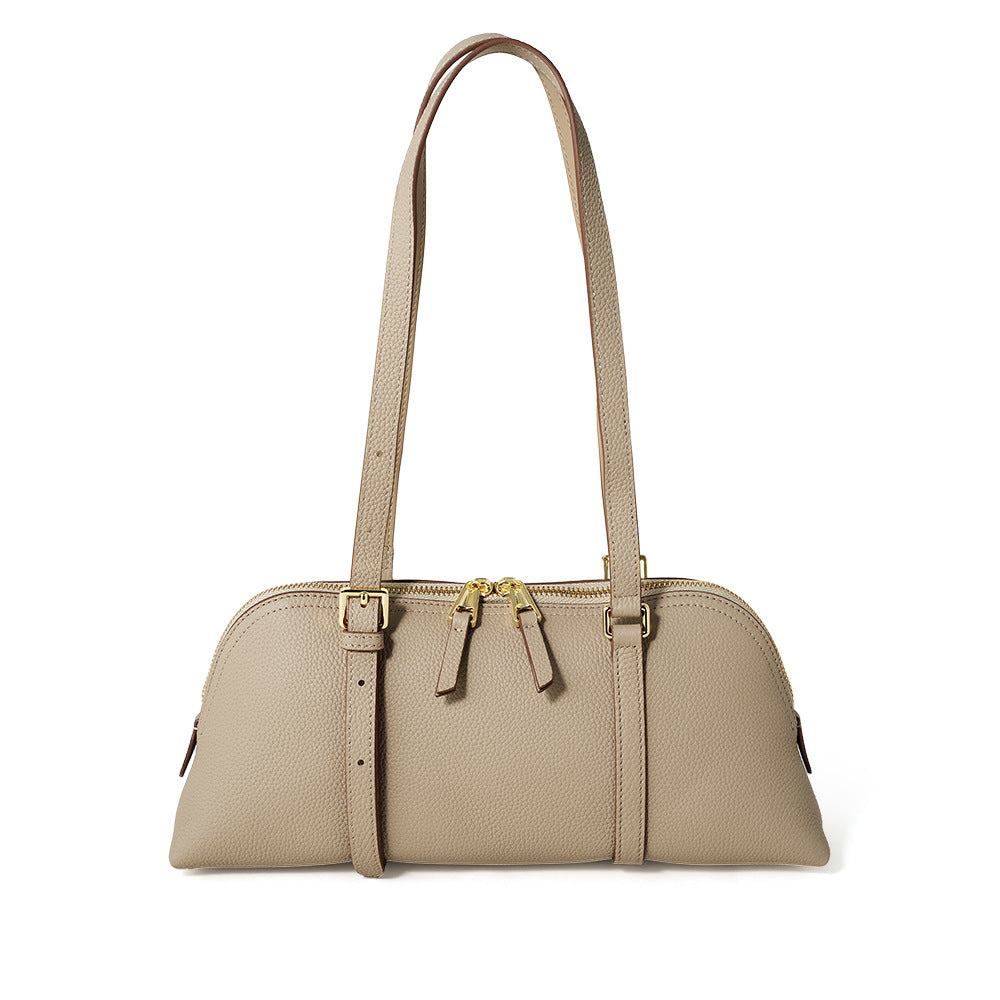 Leather Baguette Handbag