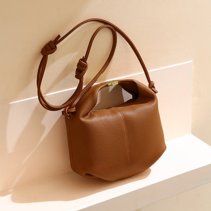 Pebbled Leather Bento Handbag