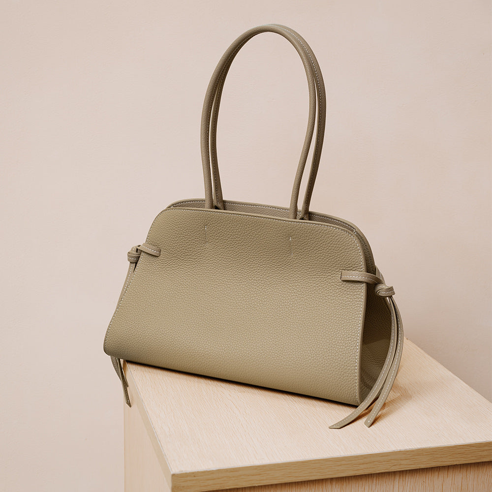 Large Leather Tote Handbag