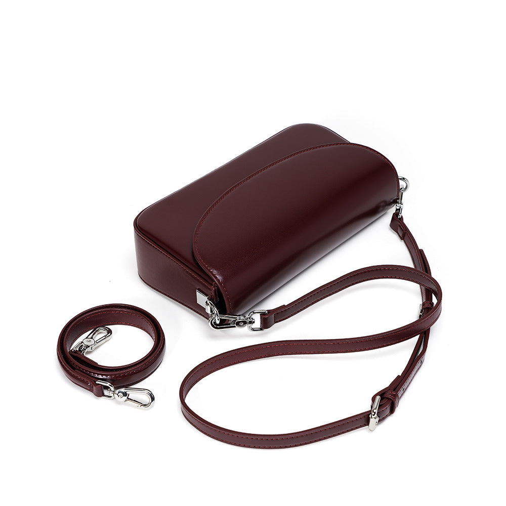 Leather Square Crossbody Bag
