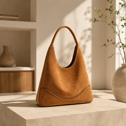 Nubuck Underarm Handbag