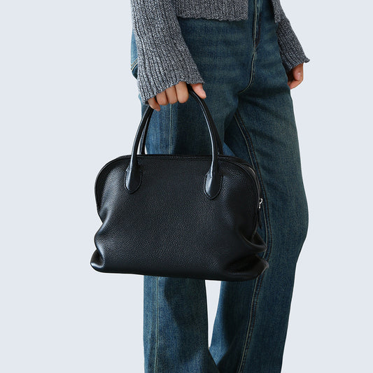 Large Leather Boston Bag
