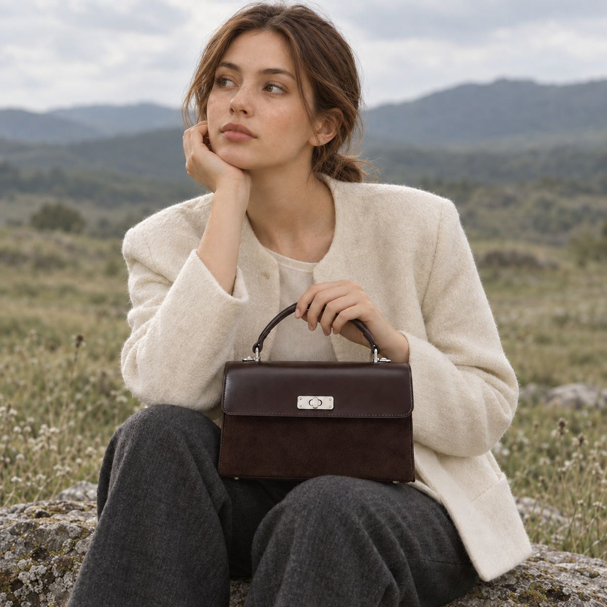 Vintage Square Crossbody Bag