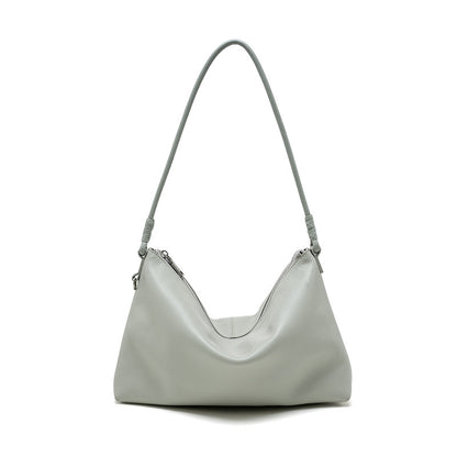 Cowhide Leather Top-Handle Shoulder Bag