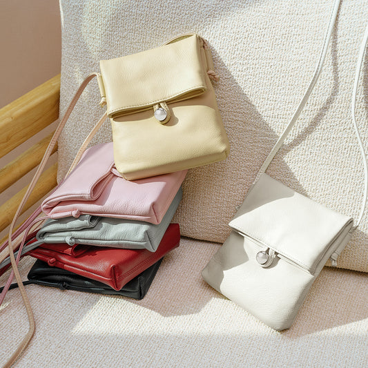 Mini Vertical Leather Phone Bag