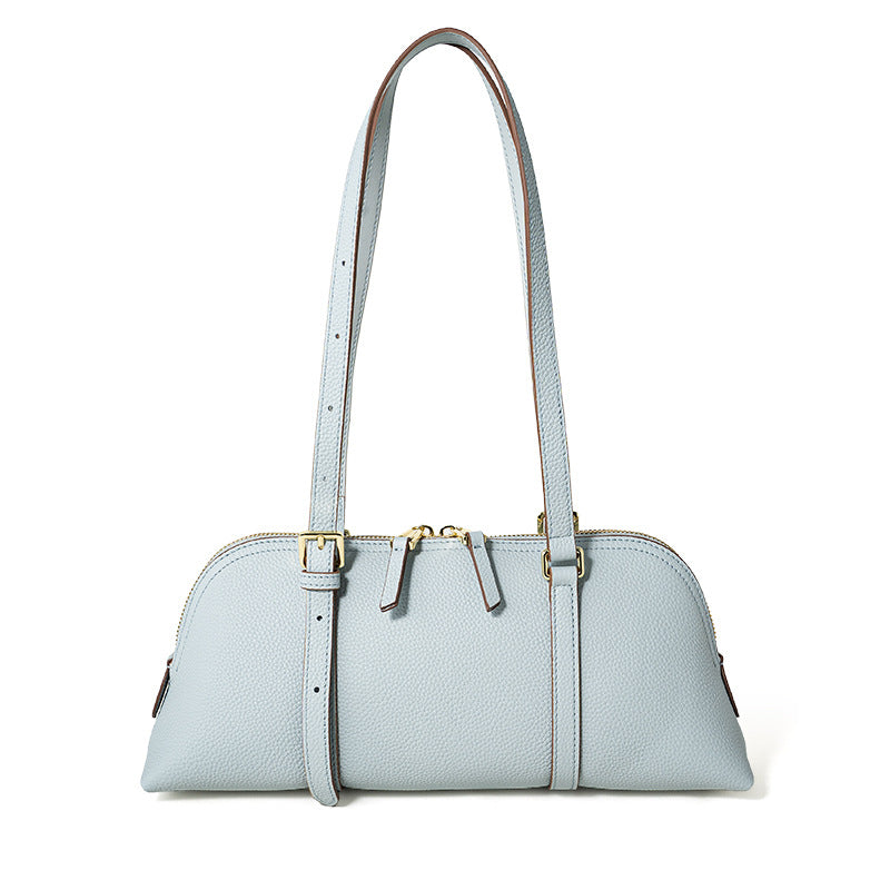 Leather Baguette Handbag