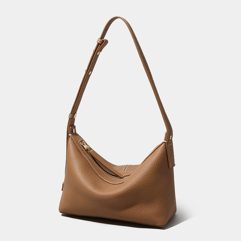 Cowhide Underarm Crossbody Bag