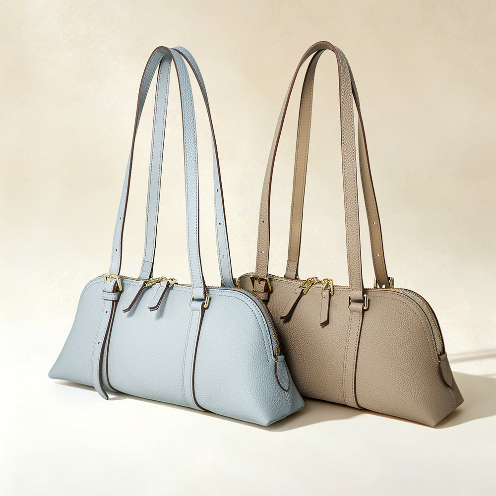 Leather Baguette Handbag