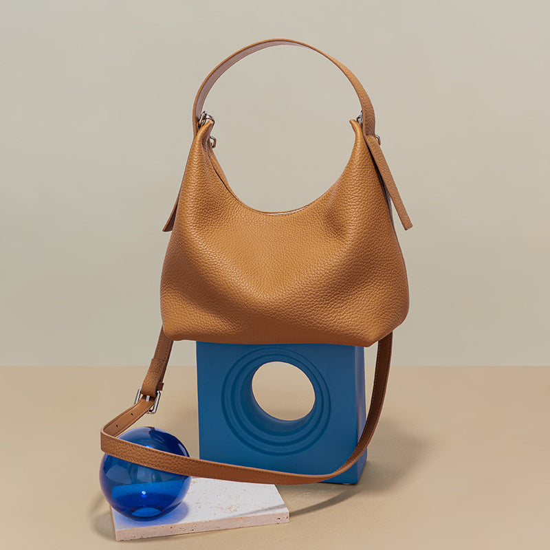 Cowhide Leather Crossbody Handbag