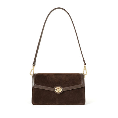 Two-Tone Nubuck Envelope Clutch