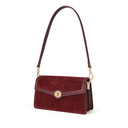Two-Tone Nubuck Envelope Clutch