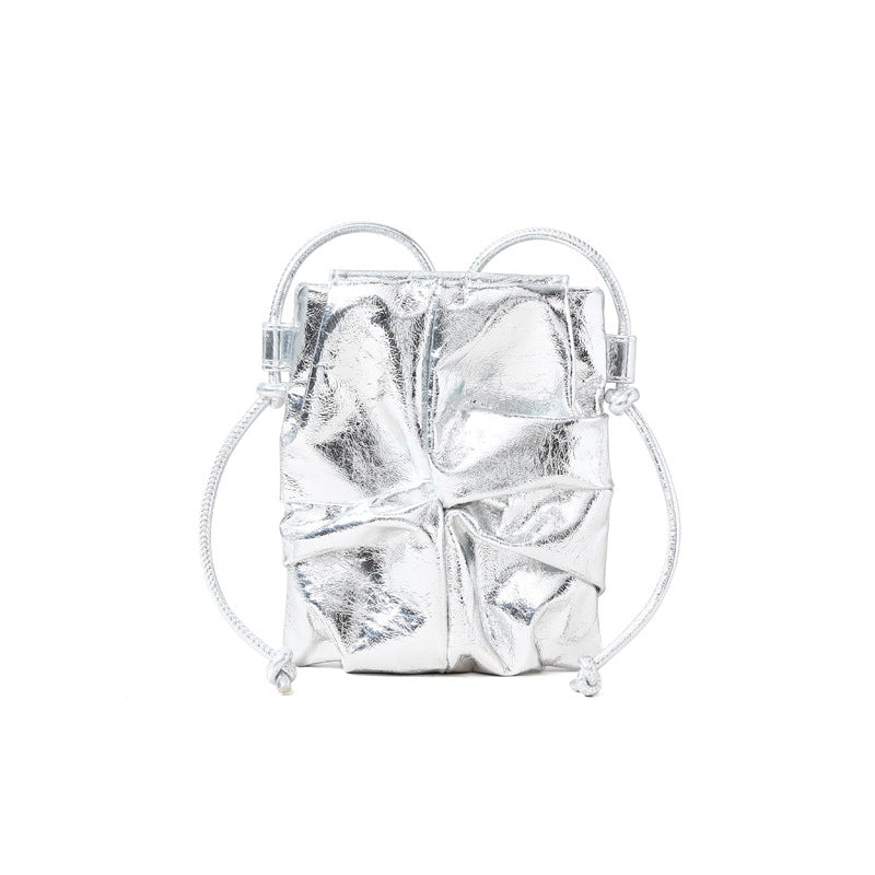 Mini Pleated Leather Crossbody