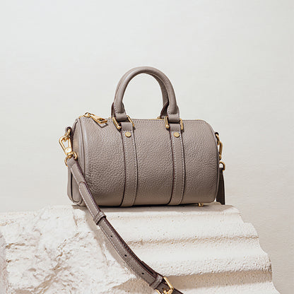 Vintage Leather Boston Pillow Bag