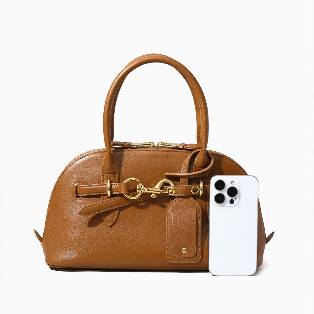 Large Leather Crossbody Tote