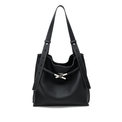 Leather Flap Top-Handle Bag