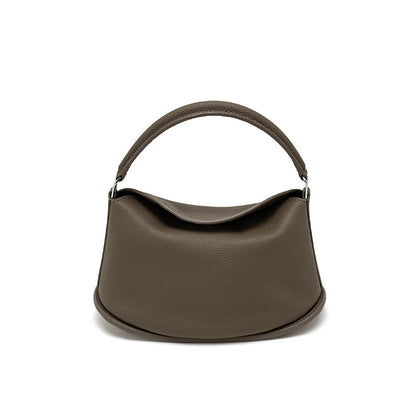 Leather Underarm Tote with Strap