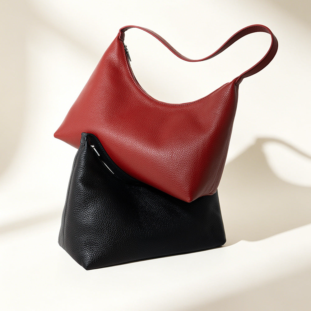 Leather Underarm Crossbody Bag