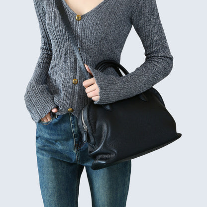 Large Leather Boston Bag