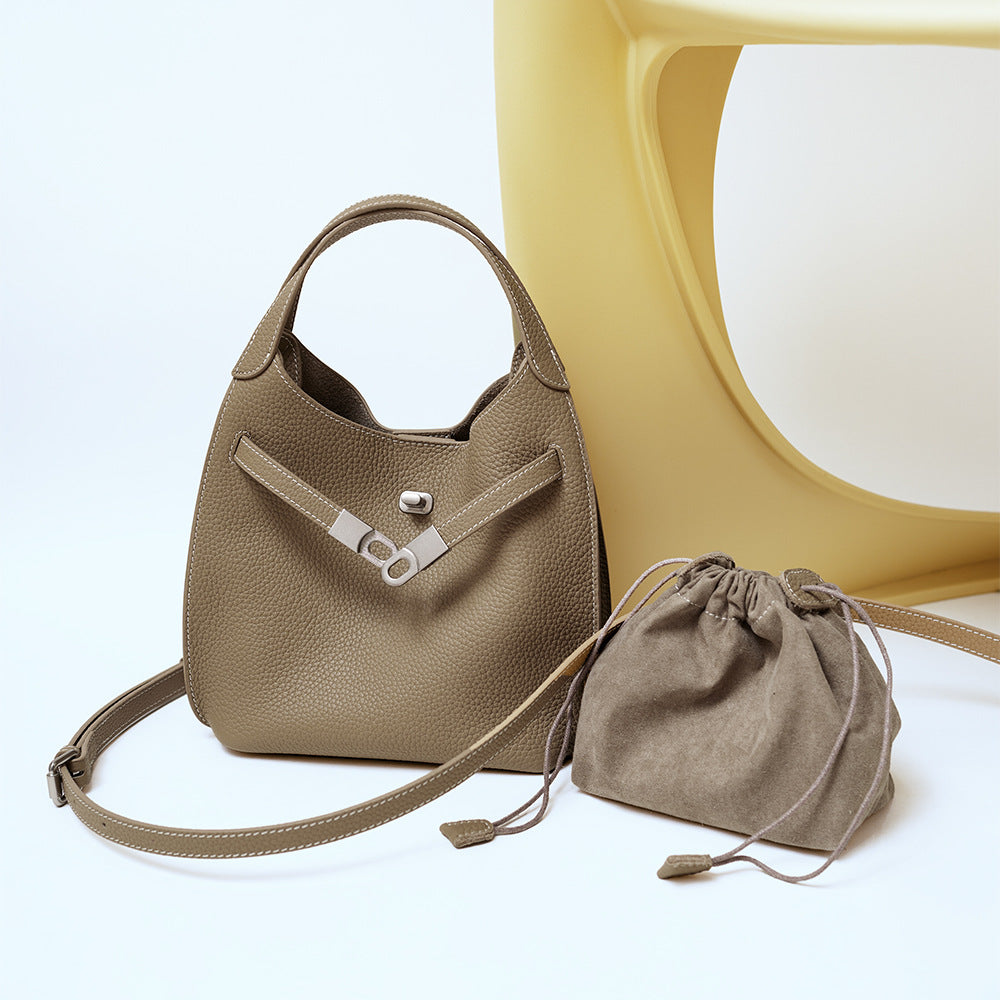 Leather Top-Handle Crossbody