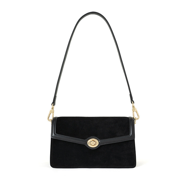 Two-Tone Nubuck Envelope Clutch