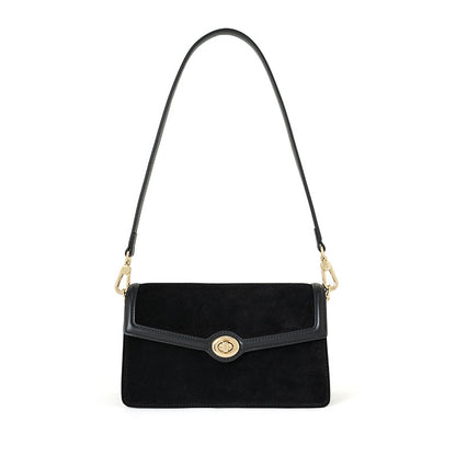 Two-Tone Nubuck Envelope Clutch
