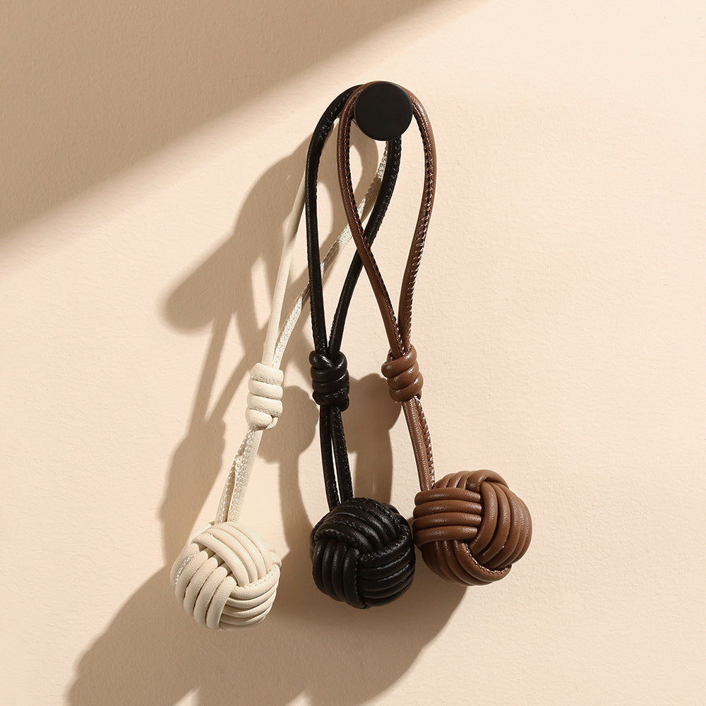 Knitted Pom-Pom Bag Charm