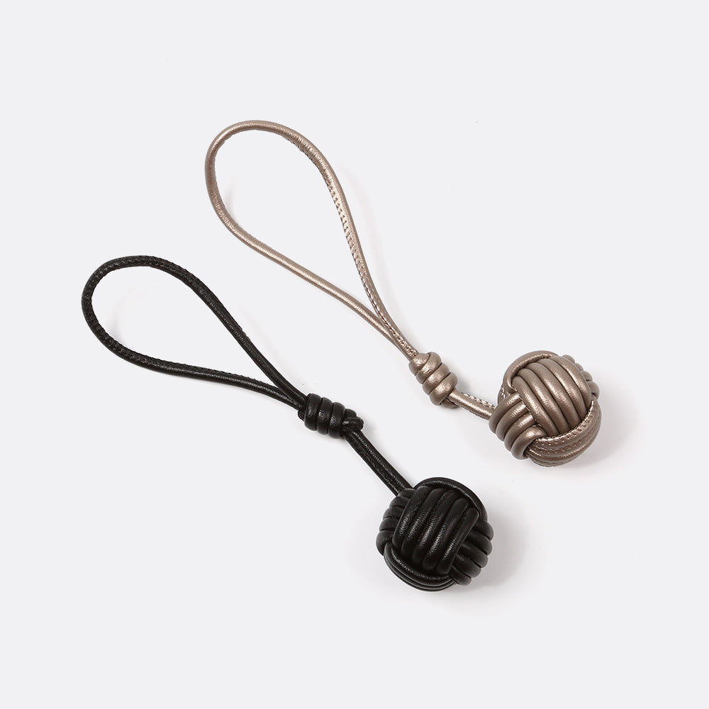 Knitted Pom-Pom Bag Charm