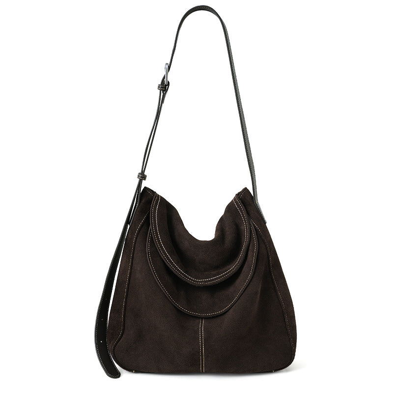 Large Nubuck Leather Crossbody