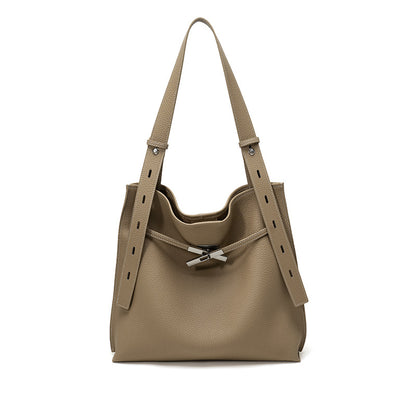 Leather Flap Tote Crossbody
