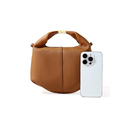 Pebbled Leather Bento Handbag