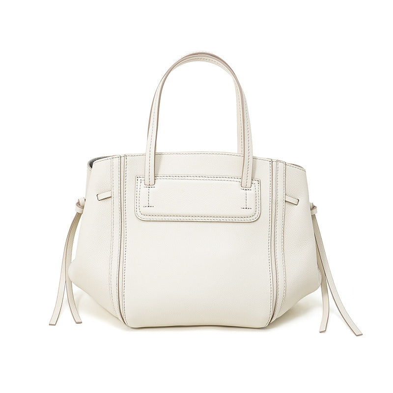 Cowhide Leather Tote with Strap