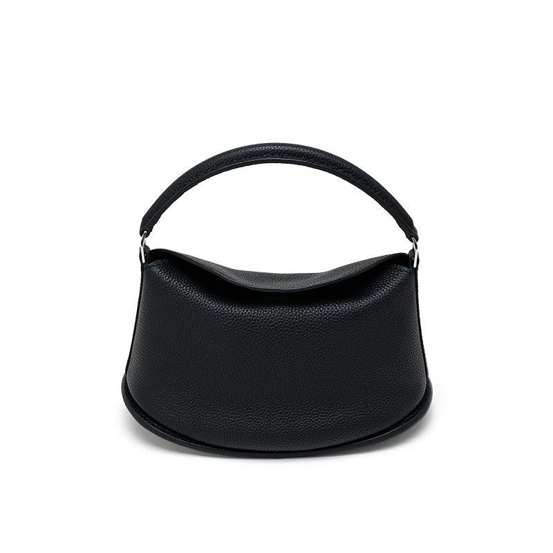 Leather Underarm Tote with Strap