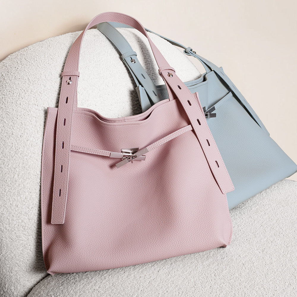 Leather Flap Tote Crossbody