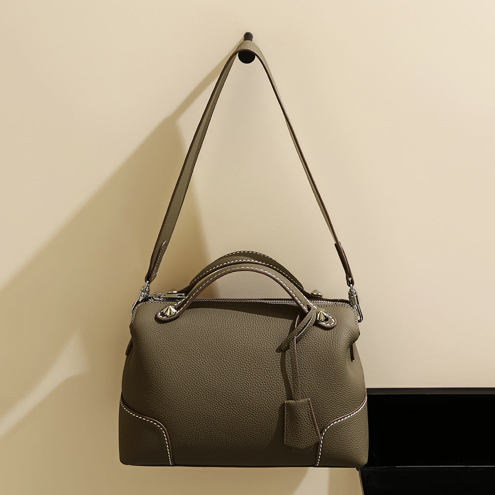 Leather Pillow Crossbody Bag