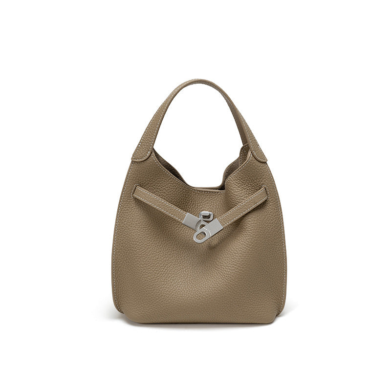 Leather Top-Handle Crossbody