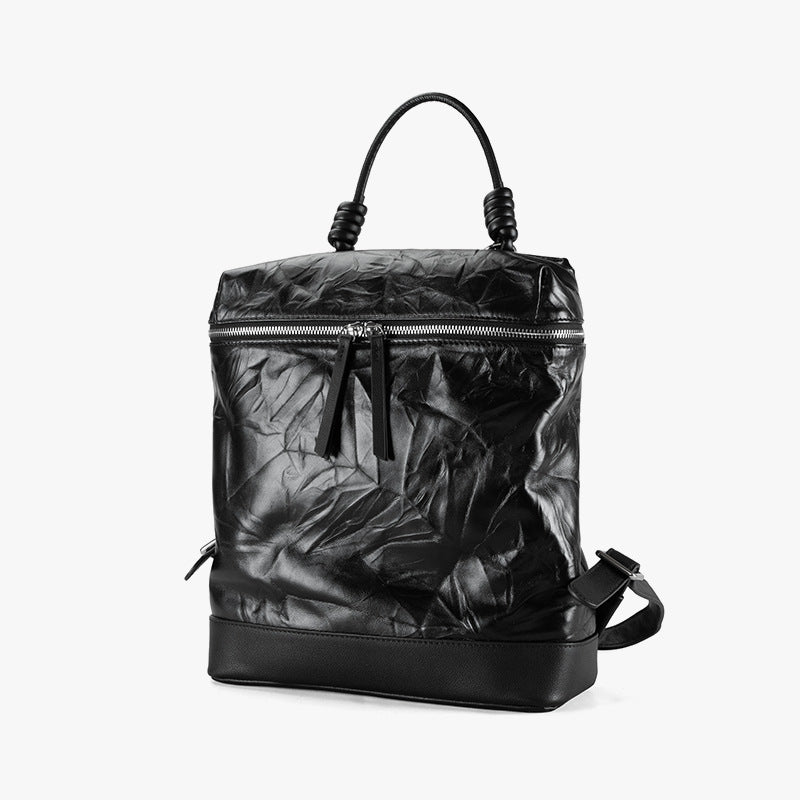 Pebbled Leather Backpack