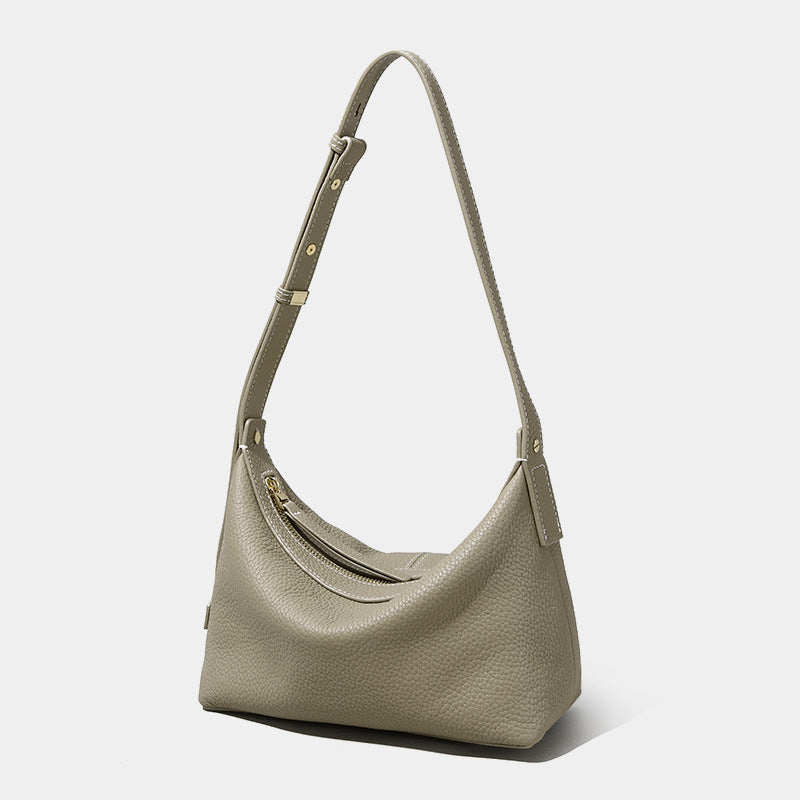 Cowhide Underarm Crossbody Bag
