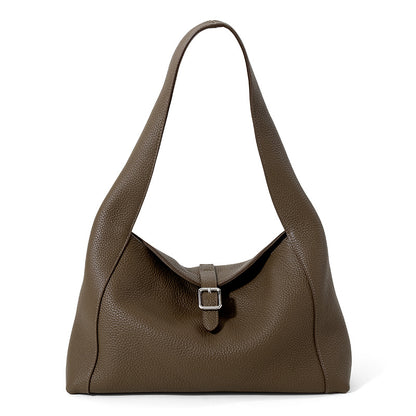 Pebbled Leather Underarm Tote